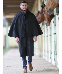 Imperméable long original PLR Equitation - style cape / sans manche