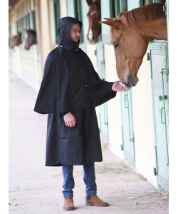 PLR Equitation original long riding raincoat - sleeveless / cape style