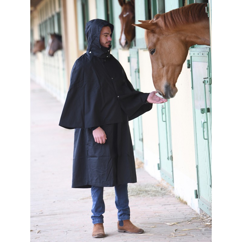 PLR Equitation original long riding raincoat - sleeveless / cape style