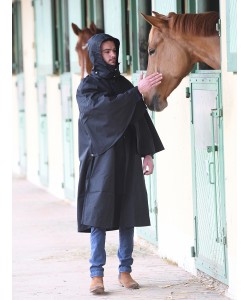 Imperméable long original PLR Equitation - style cape / sans manche