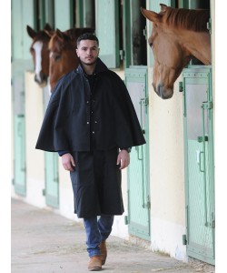 Imperméable long original PLR Equitation - style cape / sans manche