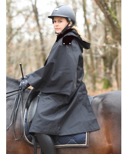 Imperméable long original PLR Equitation - style cape / sans manche