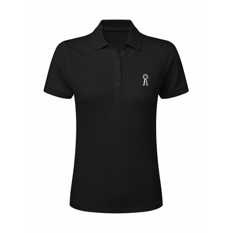 PLR Equitation Black Signature Polo Shirt for Women