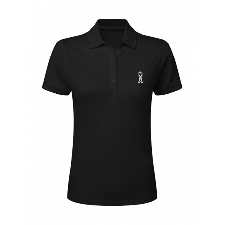 Polo Femme Signature Noir PLR Equitation Polo Femme Signature Noir PLR Equitation