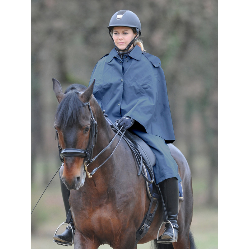 Imperméable long original PLR Equitation - style cape / sans manche