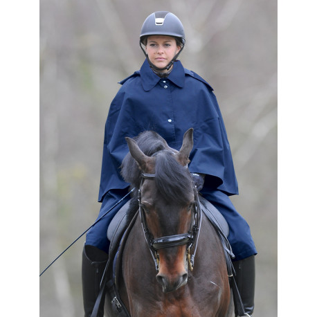 Imperméable long original PLR Equitation - Style cape sans manche