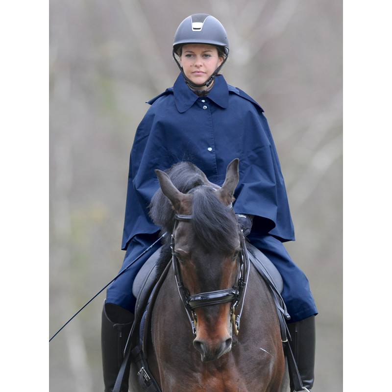 Imperméable long original PLR Equitation - Style cape sans manche
