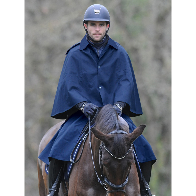Imperméable long original PLR Equitation - Style cape sans manche