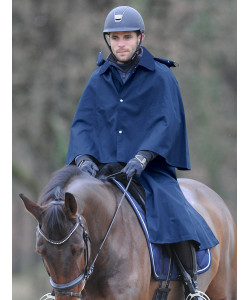 Imperméable long original PLR Equitation - Style cape sans manche