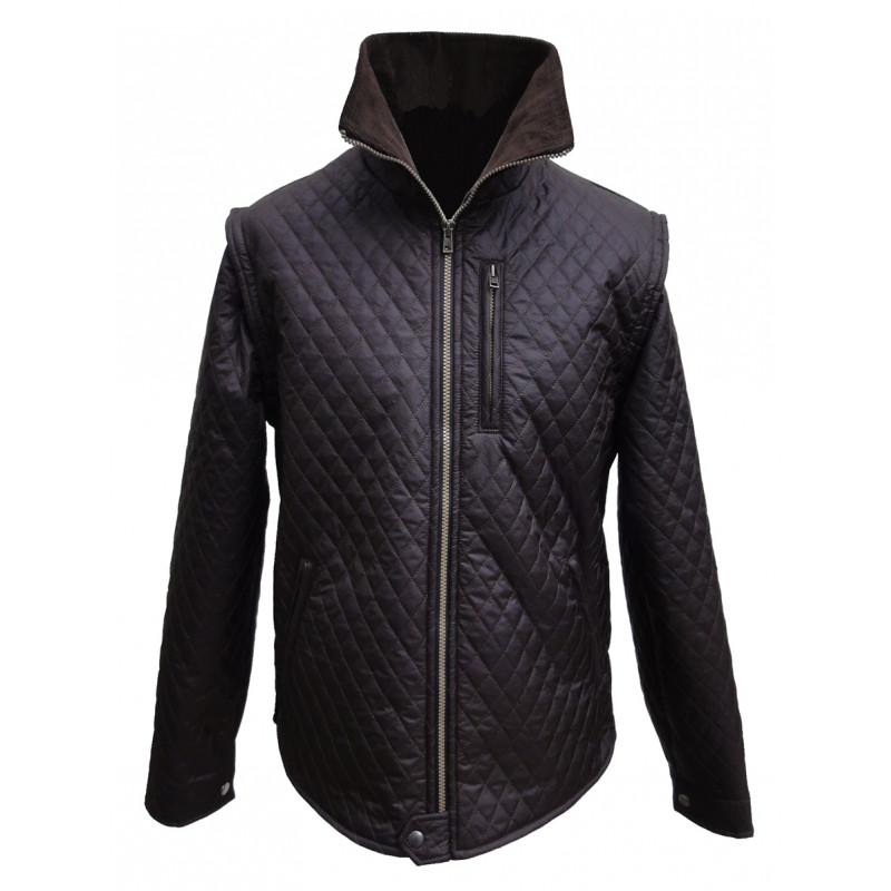 PLR Equitation chocolate brown quilted paddock jacket