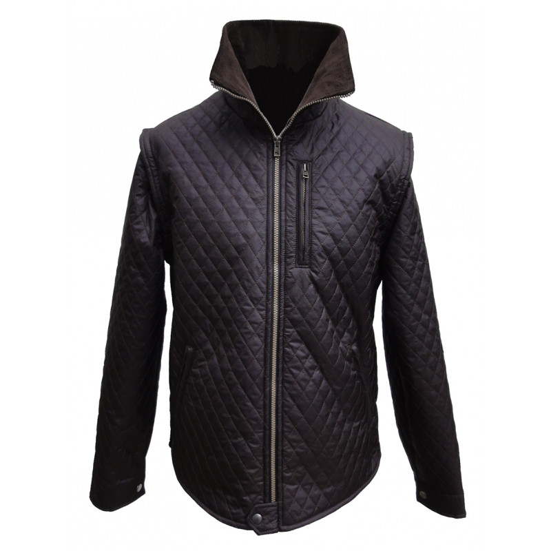 Veste matelassée paddock marron chocolat PLR Equitation