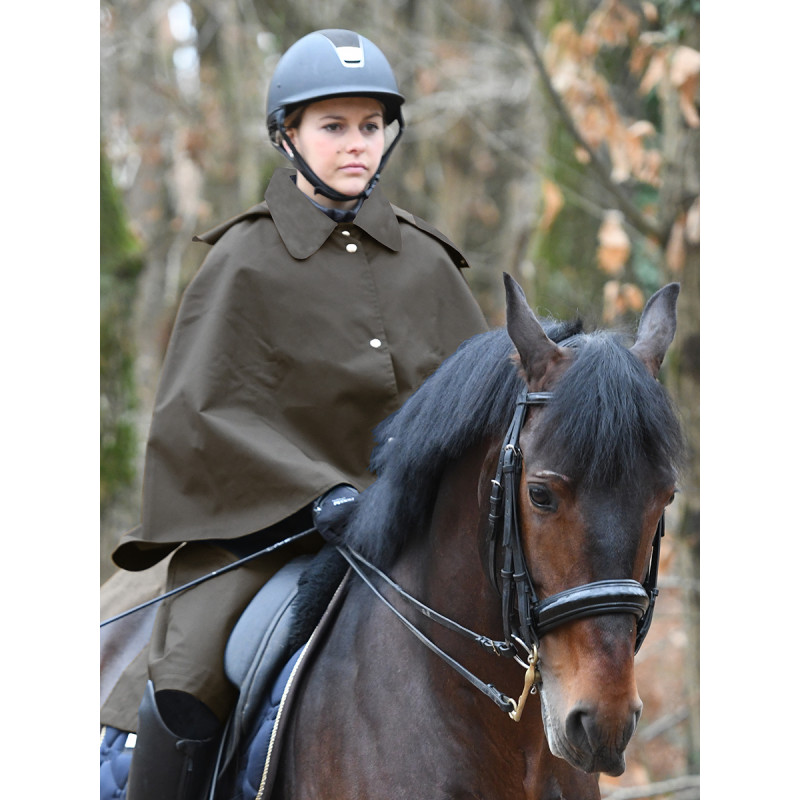 Imperméable long original PLR Equitation - Style cape (sans manche)