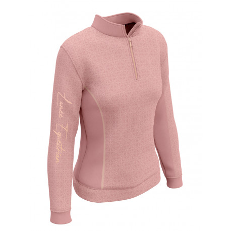 Polo technique d’équitation, Cream Blush, à manches longues par Lamée