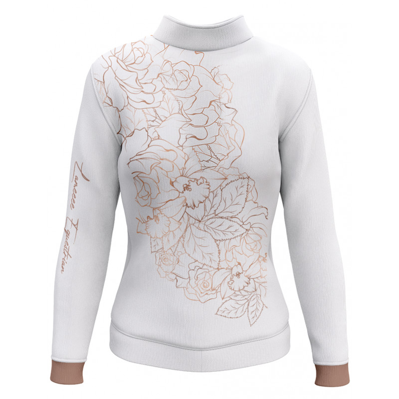 Polo technique d’équitation, Rose Gold, à manches longues par Lamée