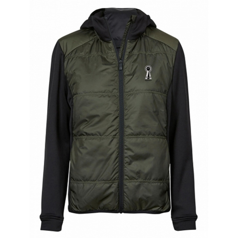 Women Khaki and Black Hybrid-Stretch Hooded Jacket PLR Equitation