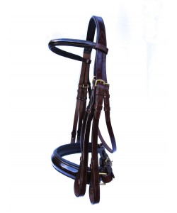 Bride Anatomique PLR Equitation - Cuir Anglais Brun avec Verni