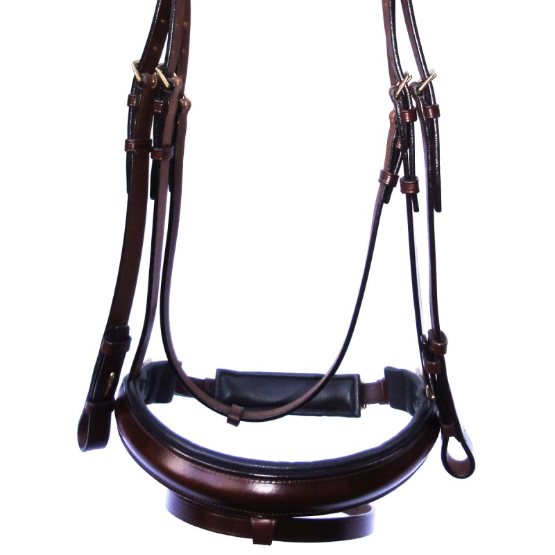 Bridon BR Lewes side-pull frontal strass- Bridon Anatomique sans Mors
