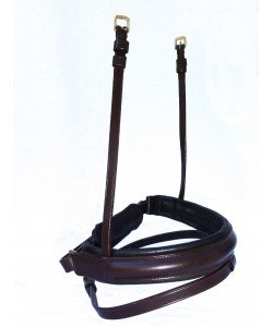 Muserolle Combinée de Bridon PLR - Cuir Anglais